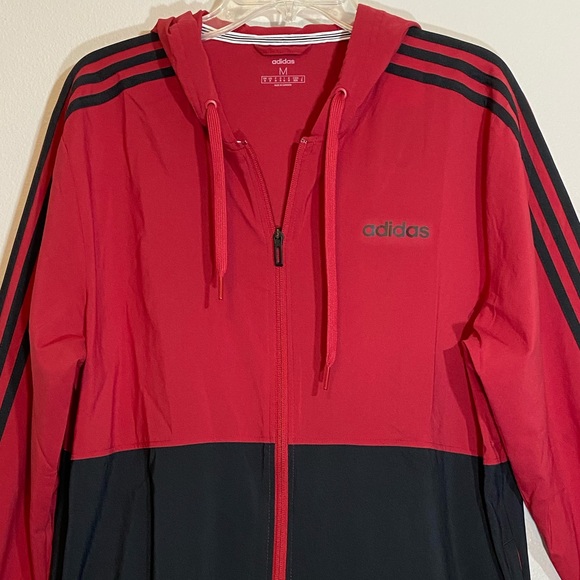 Adidas Track Jacket Windbreaker Hoodie Colorblock - Picture 2 of 12